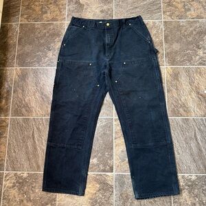 Carhartt Double Knee Carpenter Pants USA B01-BLK, Size 38x30 Original Fit
